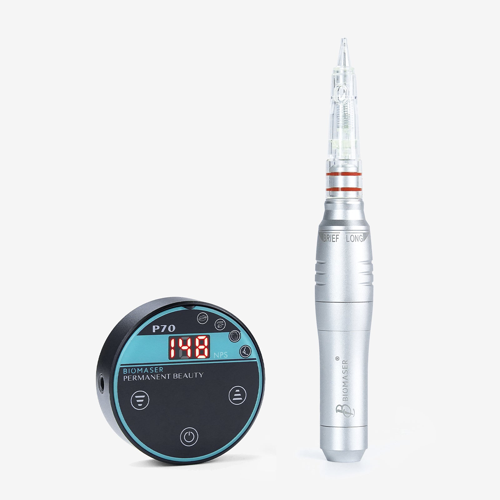 Biomaser P70 Mini PMU machine kit with digital control - Professional tattoo equipment for permanent makeup.