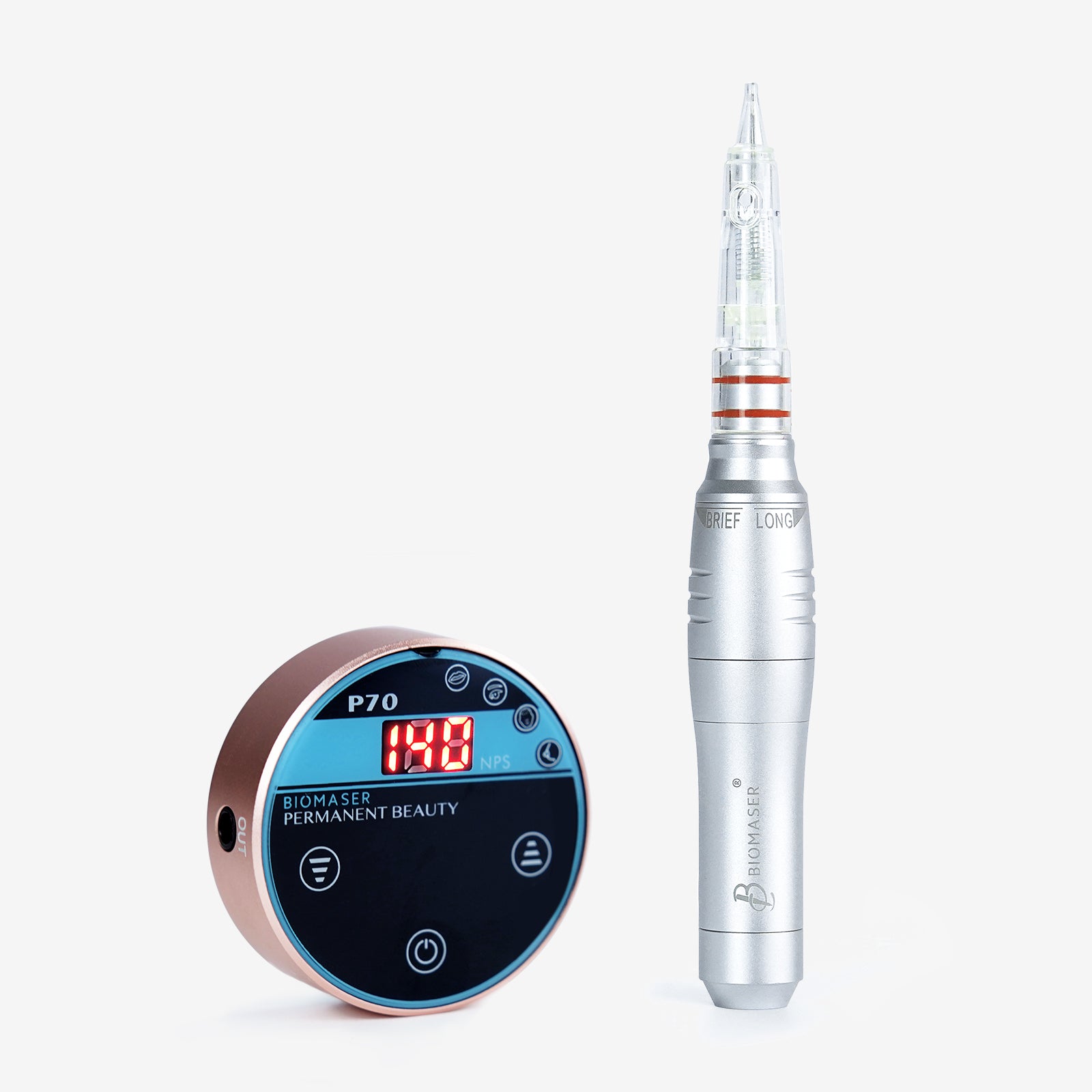 Biomaser P70 Mini PMU machine kit with digital control, professional tattoo equipment for permanent makeup