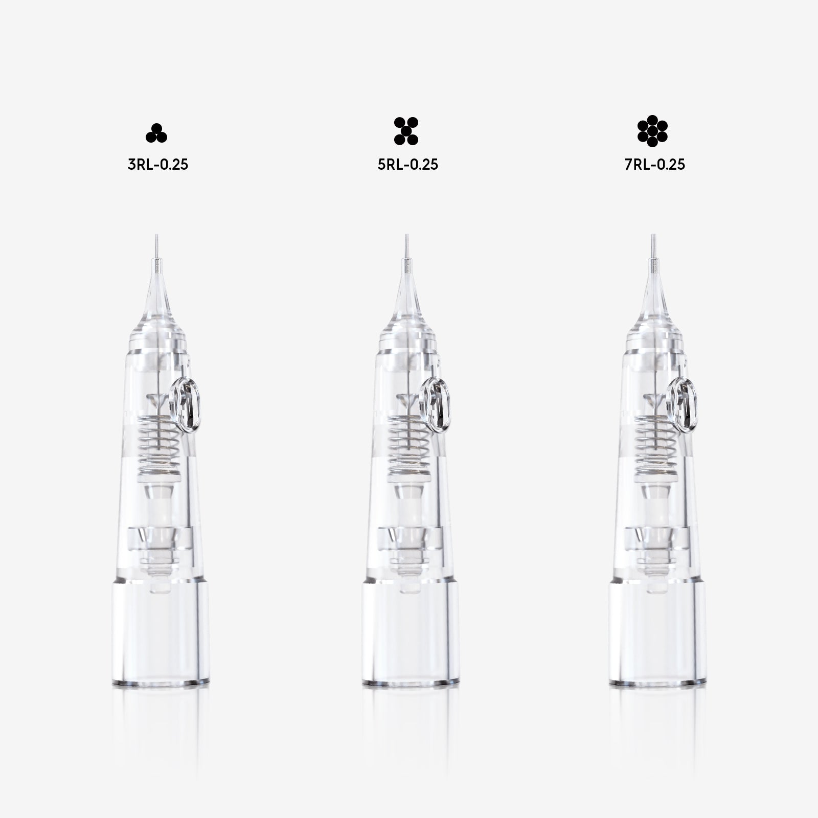 Biomaser RL Cartridge Needles, professional tattoo equipment. 3RL, 5RL, 7RL configurations for precise permanent makeup.