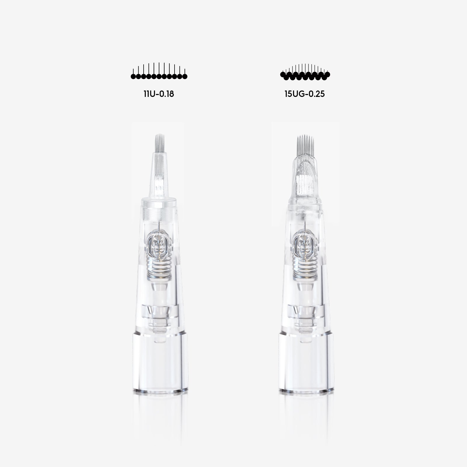 Biomaser PMU Cartridge Needles: 11U-0.18 & 15UG-0.25, Medical Grade, Professional Tattoo Supplies