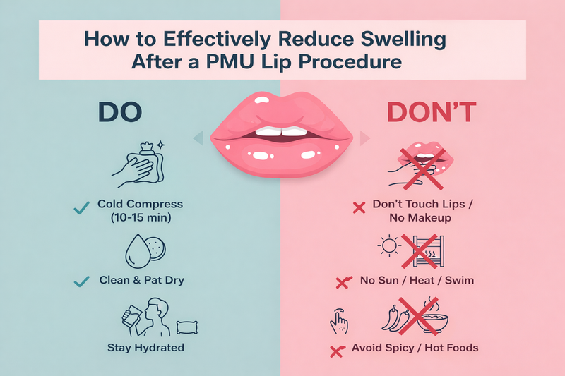 How to Effectively Reduce Swelling After a PMU Lip Procedure