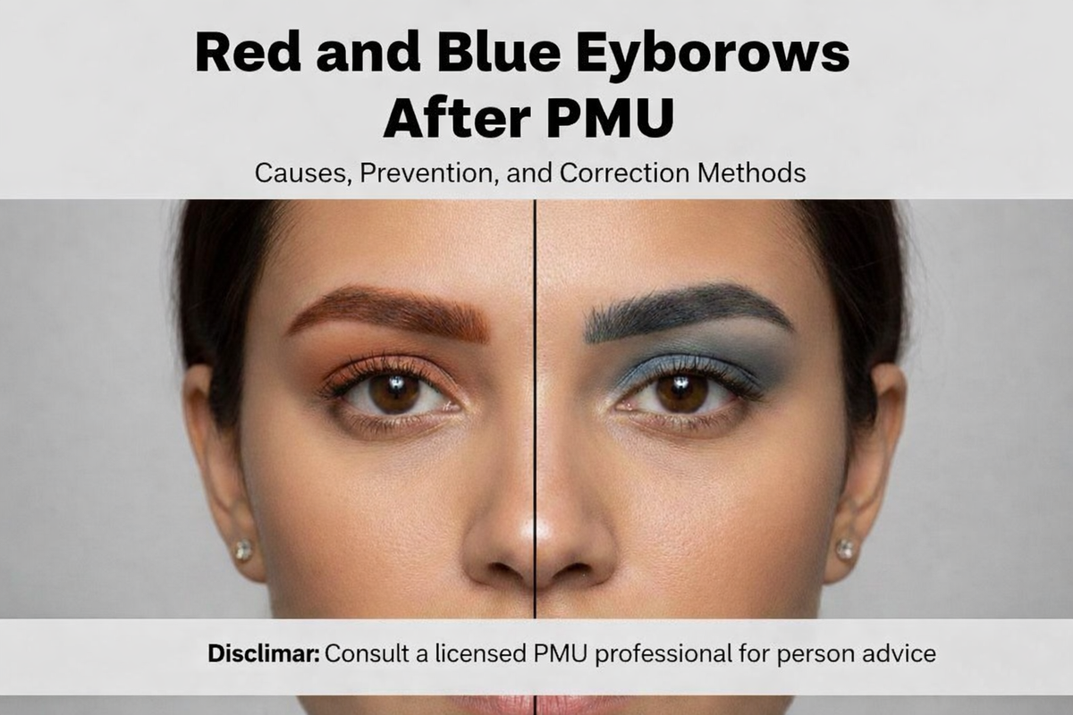Why PMU Brows Turn Red or Blue & How to Fix It (2026 Guide)