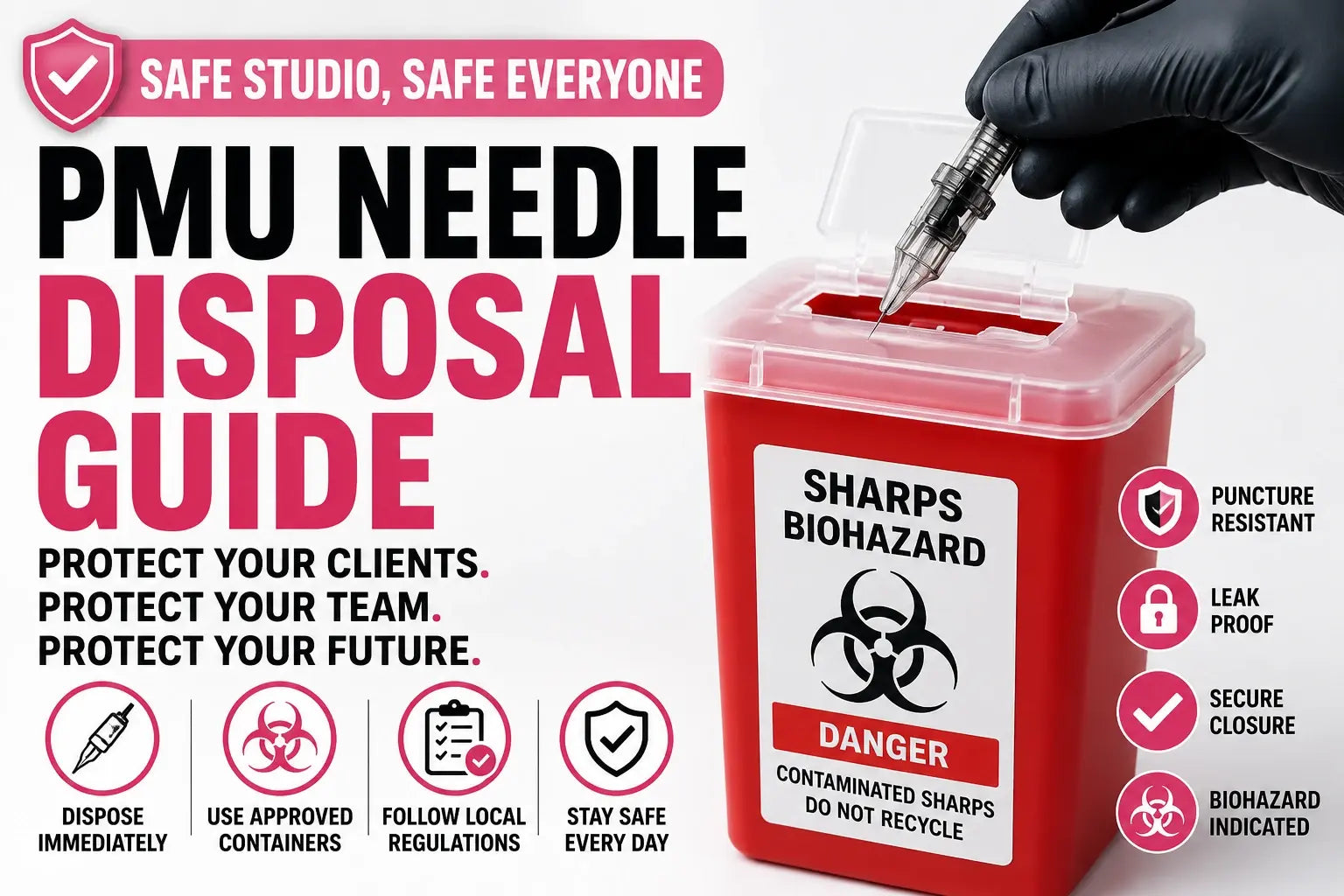 How to Safely Dispose of Used PMU Needles: Complete Sharps Safety Guide