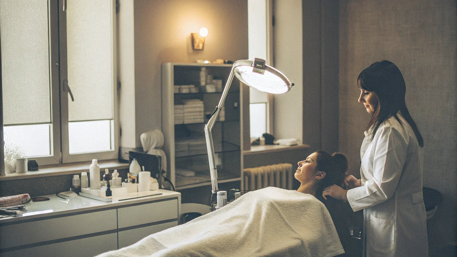 Professional Areola Tattoo procedure in medical spa setting.