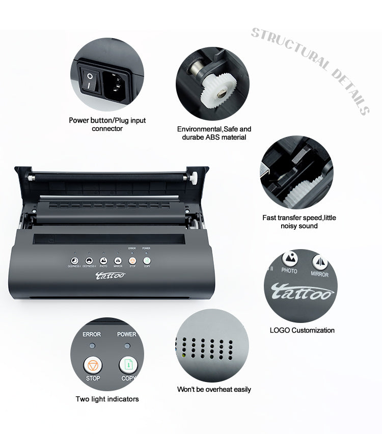 Stigma 8008 Bluetooth Tattoo Stencil Printer - Solong Tattoo Supply