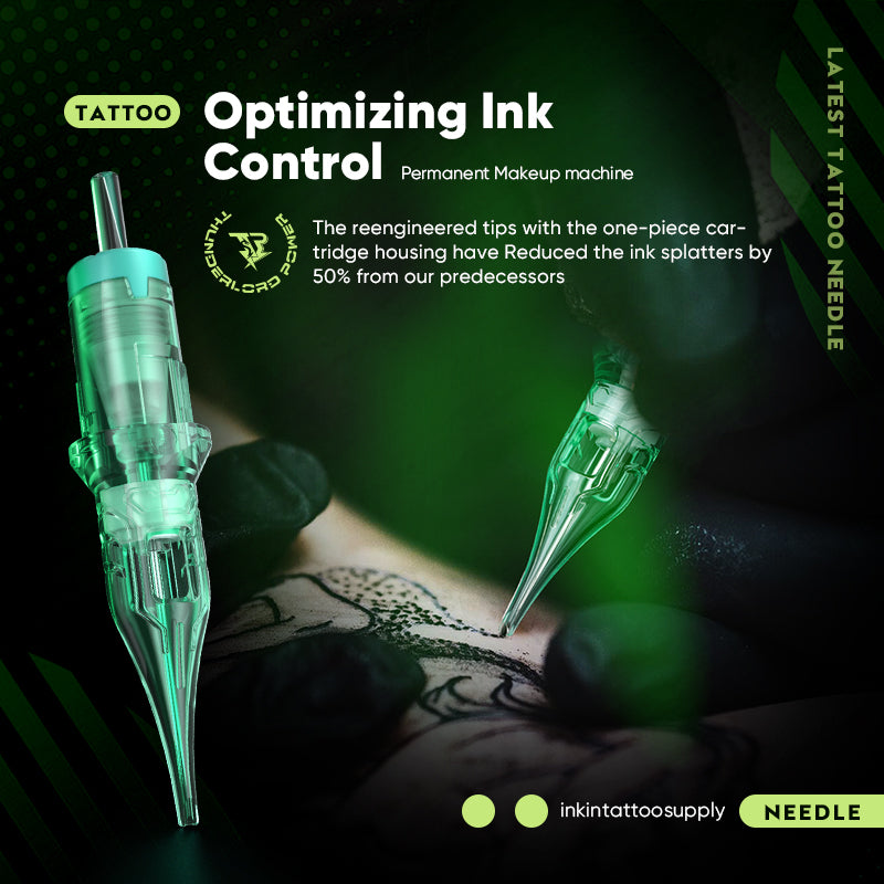 ThunderlordPower M1 Magnum Cartridge Needle, green box, professional tattoo equipment.
