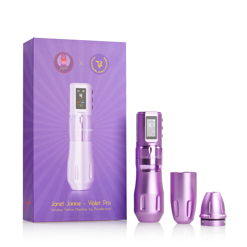 Thunderlord Power × Janet Janine- Violet Pro wireless tattoo machine