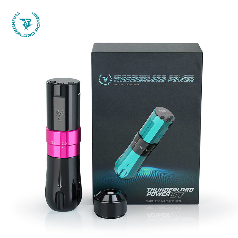 6 Stroke adjustable Thunderlordpower U7 Wireless tattoo Machine Pen