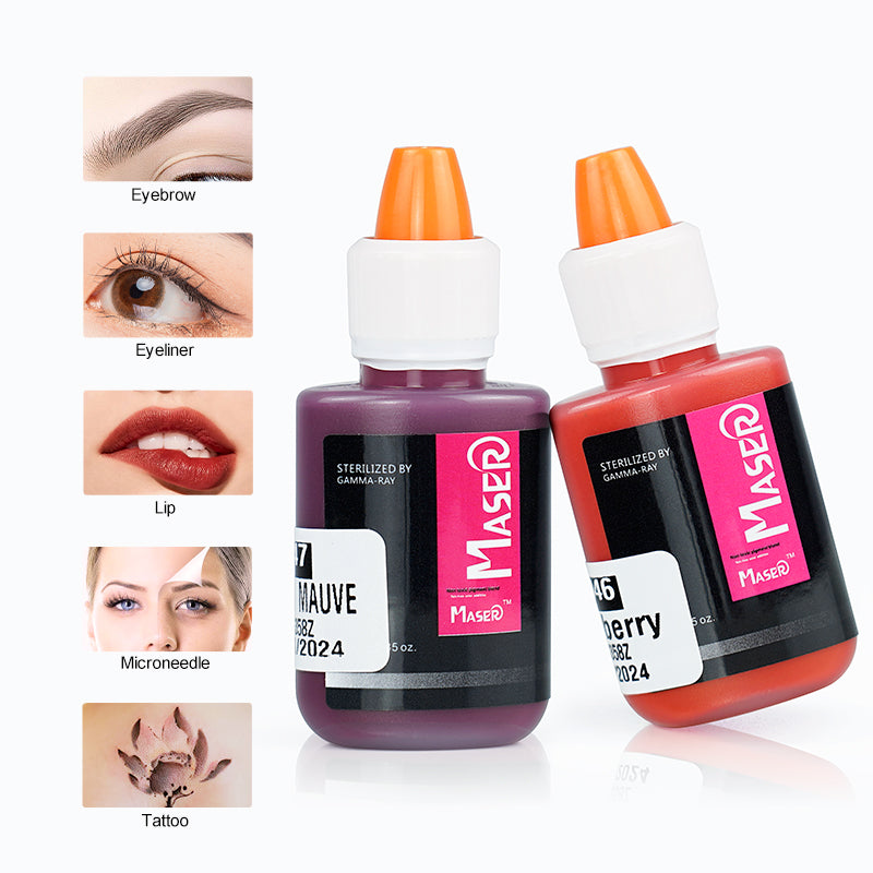 Maser 10ml Tattoo Pigment Inks 16 Colors Permanent Makeup pigments for Eyebrows Eyeliner Microblading Beauty Safe for Tattoo Machine Pen