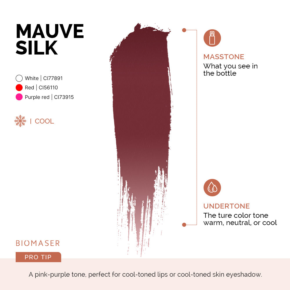 BiomaserPowder PMU Pigment Ink for Lips, Mauve Silk | Nude Mauve