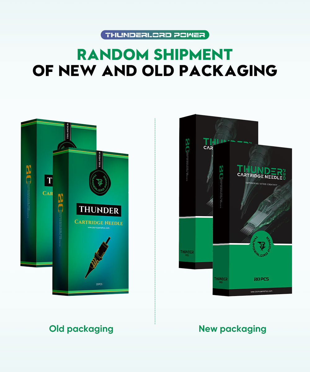 ThunderlordPower M1 Magnum Cartridge Needle, green box, professional tattoo equipment.