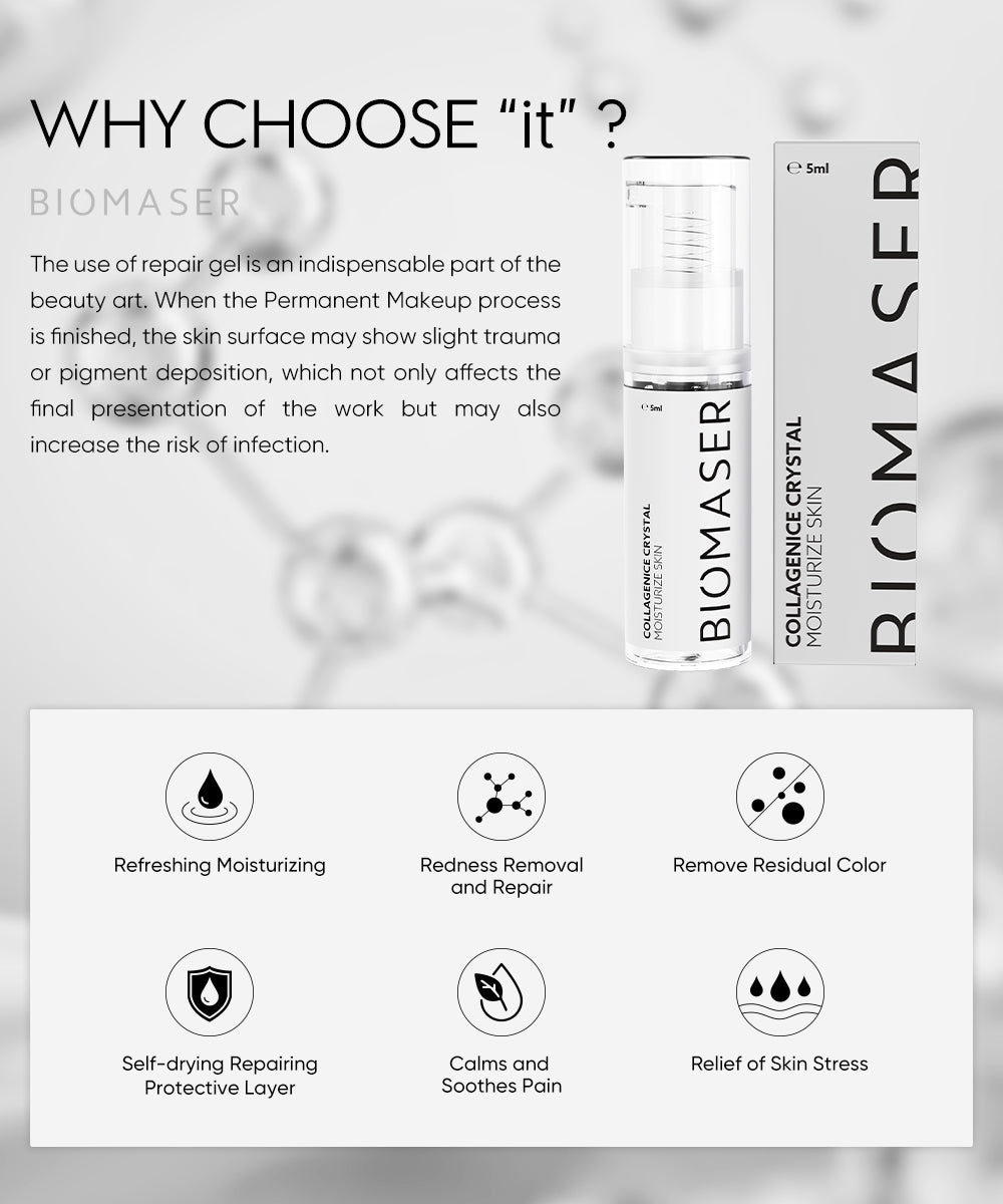Biomaser USA-Shipped Collagen Ice Crystal for Eyebrow Aftercare