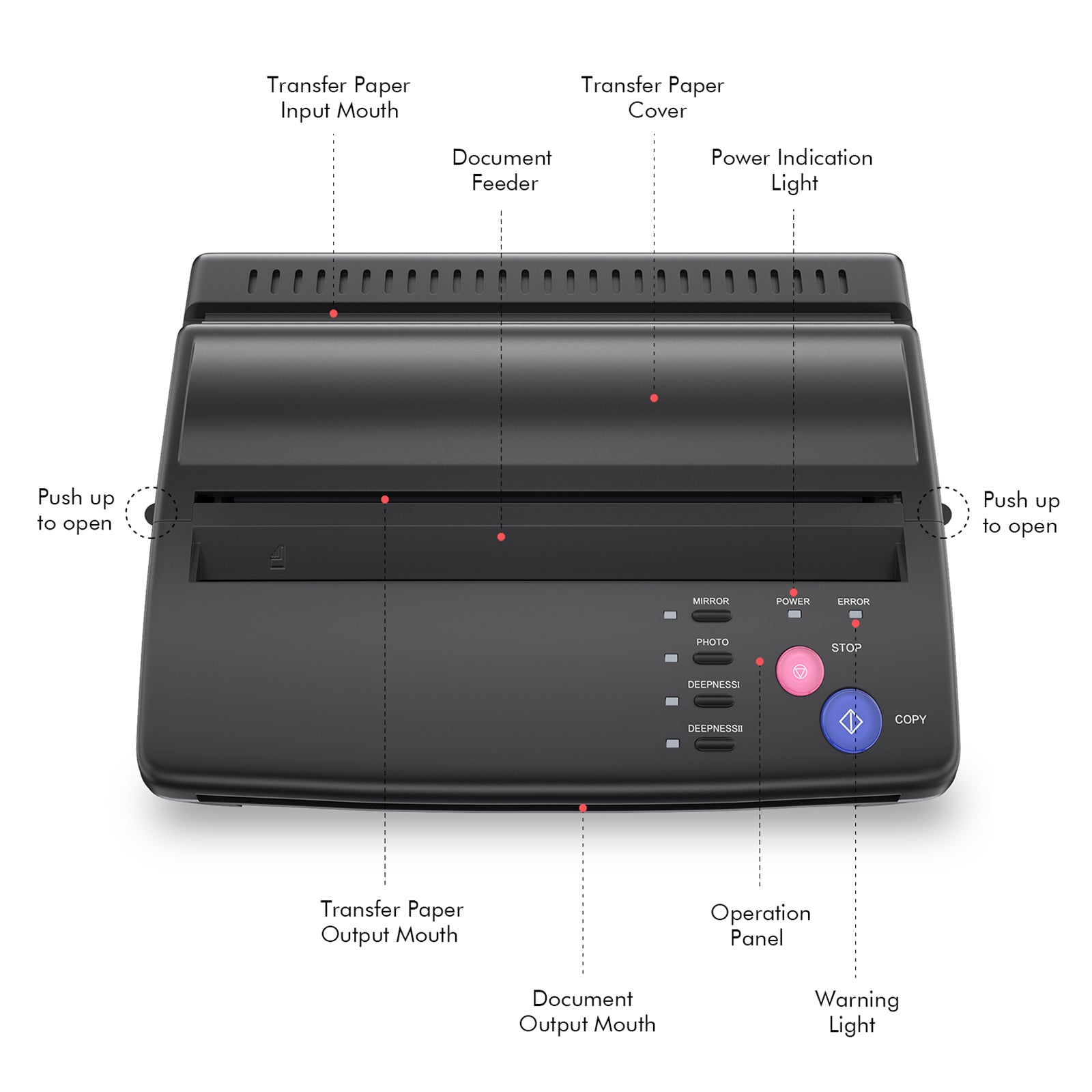 BIOMASER Stencil Printer for Tattooing Tattoo Transfer Machine Tattoo  Copier