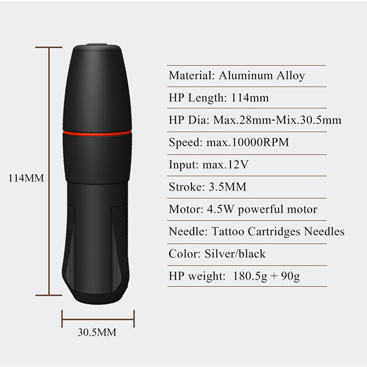 ThunderlordPower Tattoo Pen Machine Double Motor 3.5mm/3.0mm Strock Rotary pen CTG009
