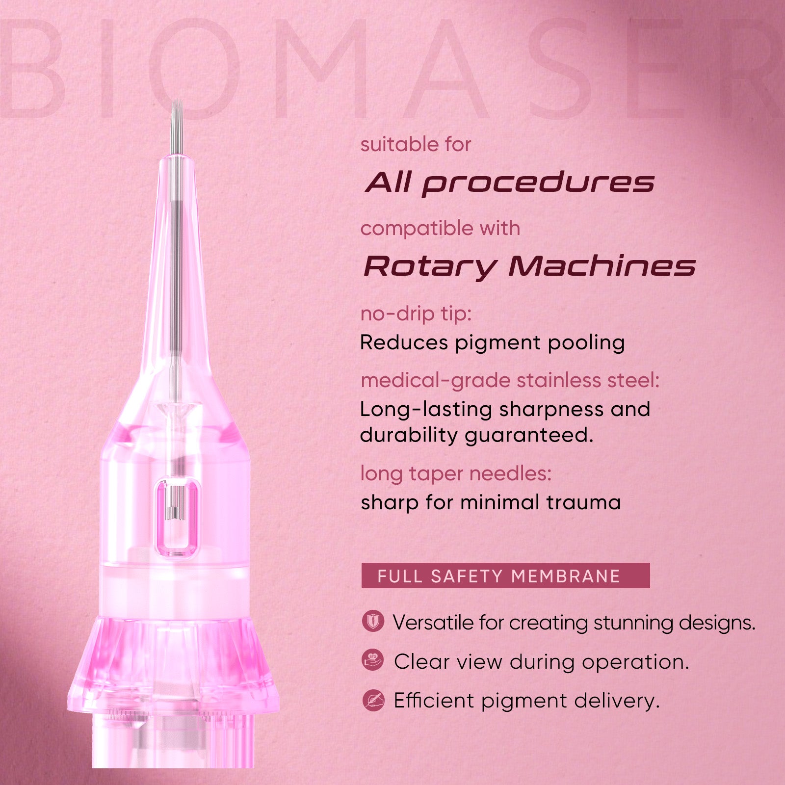 CM Curve Mangum Biomaser Pinky Pro Tattoo Permanent Makeup Needle Cartridges for standard tattoo pen machine