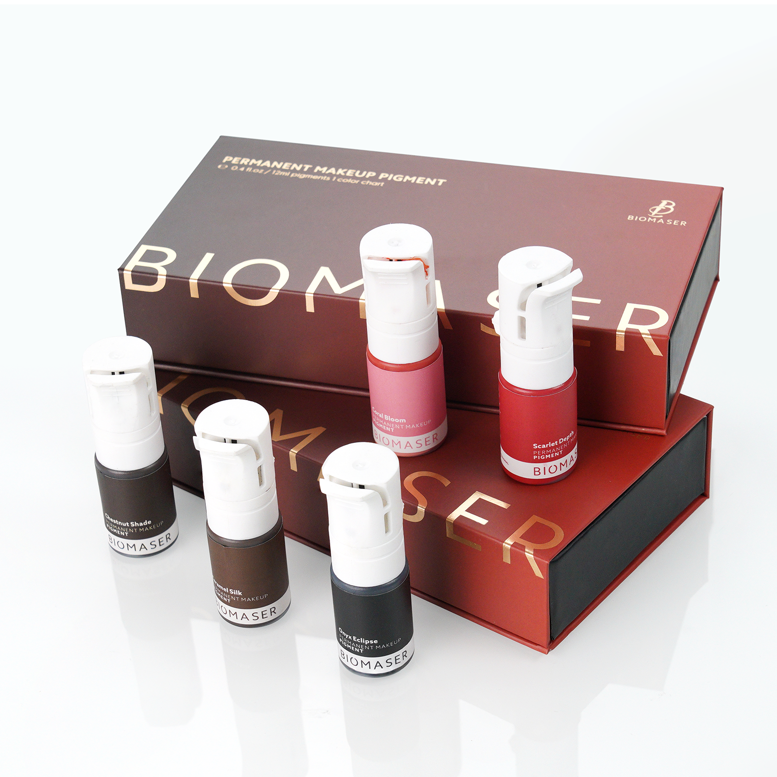 Biomaser U1 Pro Wireless PMU Kit | Pink Coffee Black Machine w/ Needles & Pigments