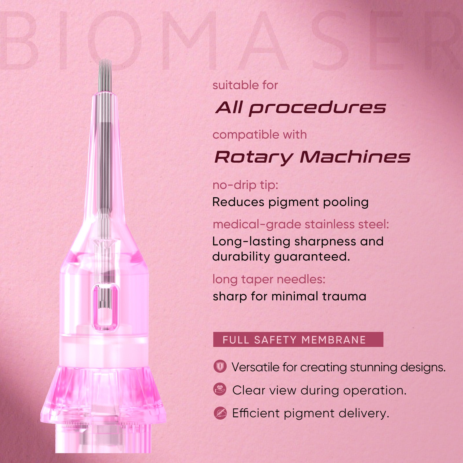 CM Curve Mangum Biomaser Pinky Pro Tattoo Permanent Makeup Needle Cartridges for standard tattoo pen machine