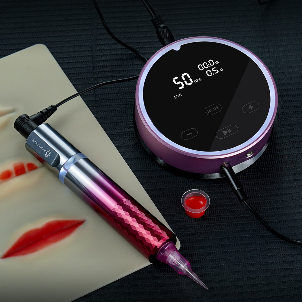 Tattoo Permanent Make Up Machine Kit with universal tattoo cartridge needle ThunderlordPower P30