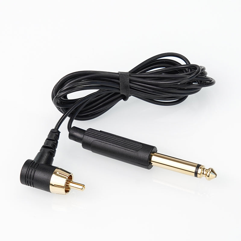 Thunderlord Power Tattoo Clip Cord, 6.35mm Plug with High Sensitivity RCA Interfaces Available