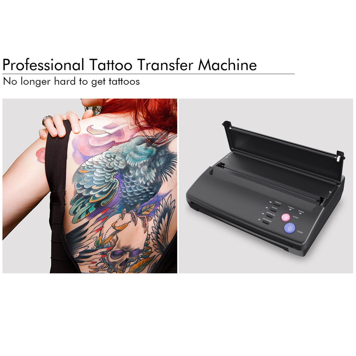 Tattoo Stencil Transfer Machine Tattoo Printer 10 Sheets Transfer Paper  Thermal Stencil Maker Line Drawing Printing Copier  Transfer Machine   AliExpress