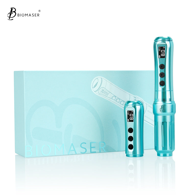 stroker adjustable BIOMASER U1 Wireless tattoo permanent makeup Machine Pen for universal cartridge needles 2power