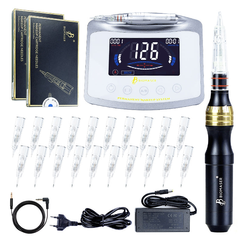 Biomaser X1 Permanent makeup machine kit Set includes 2 Needles 2 Pens and Power Supply