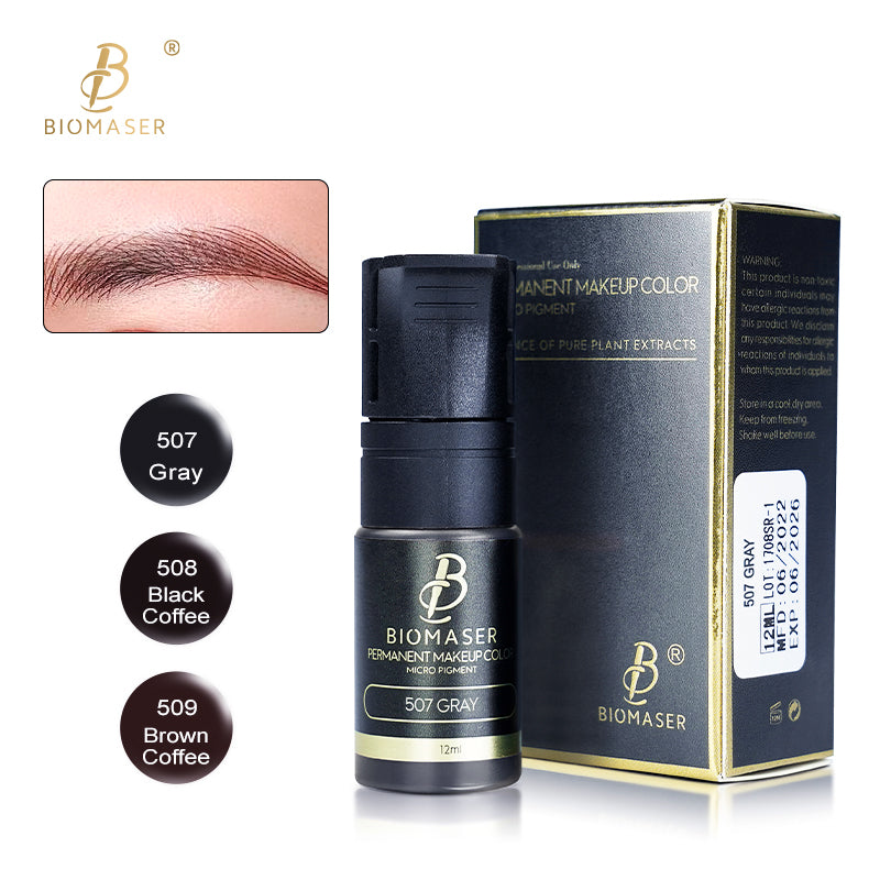 Eyebrow liquid Biomaser pigment ink for Permanent Makeup Micropigmentation Machine Pigment 12ml