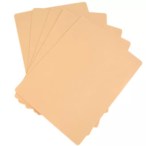 Tattoo practice skin sheets, synthetic material for microblading training. Tattoo supplies.